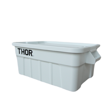 53L Plastic Container Box with Lid - White