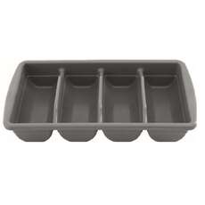 Plastic 4 Compartment Cutlery Bin to suit 24L, 25L & 29L Container bins - Grey