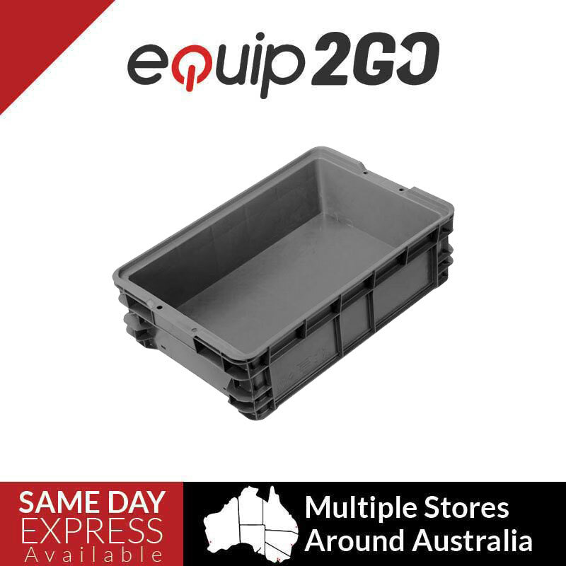 25L Plastic Crate Auto Grey