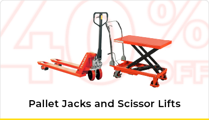 40% Off All Pallet Jacks And Scissor Lifts