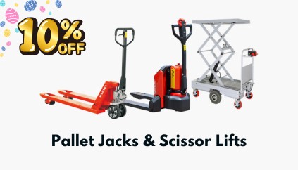 10% Off Pallet Jacks & Scissor Lifts