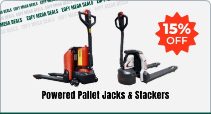 EOFY Mega Deals - Up To 15% Off Powered Pallet Jacks & Stackers