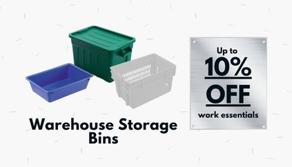 10% Off Warehouse Storage Bins