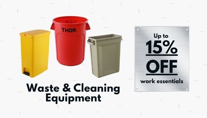 15% Off Waste & Cleaning Equipment
