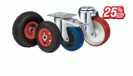 25% Off Wheels & Castors