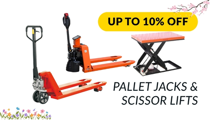Up to 10% Off Pallet Jacks & Scissor Lifts