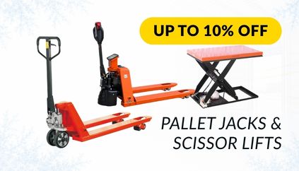 10% Off Pallet Jacks & Scissor Lifts