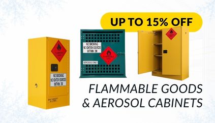 15% Off Flammable Goods & Aerosol Cabinets