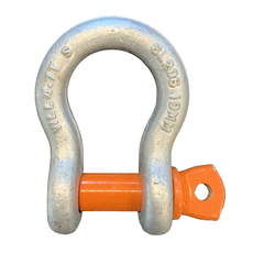 Grade S Alloy Steel Screw Pin Bow Shackles - Component Size - 22mm