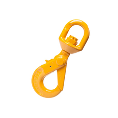 Grade 80 Alloy Steel Eye Type Swivel Self Locking Hooks - 6mm