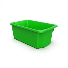52L Plastic Crate Stack & Nest Container [Colour: Green]