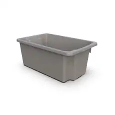 52L Plastic Crate Stack & Nest Container [Colour: Grey]