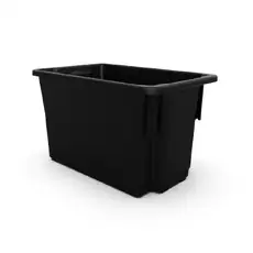 68L Black Recycled Plastic Crate Stack & Nest Container
