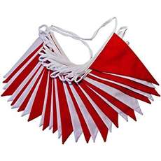 30m Roll Red/White Flag Bunting