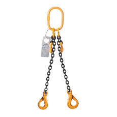Two Leg Chain Slings 13mm  - With Grab Hooks & Self Locking Hook