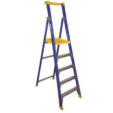 Bailey 5 Step 150Kg Fibreglass Platform Ladder - JOB Station