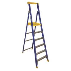 Bailey 6 Step Fibreglass Platform Ladder - Clearance Stock