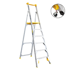 Bailey 170kg Professional 6 Step Platform Ladder + Castor Kit