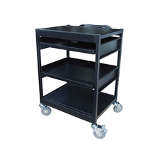 70kg Rated Quad Deck Computer Trolley Cart