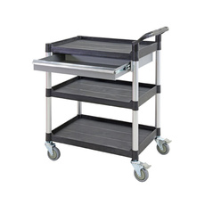 250kg Rated Triple Deck Tool Trolley with Drawer - HS931H