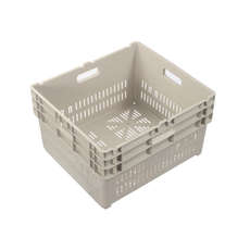 84L Plastic Crate Vented - White