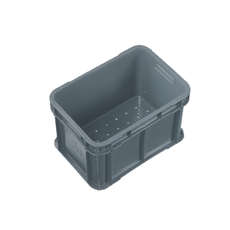 20L Plastic Crate Vented Stack And Nest - Grey