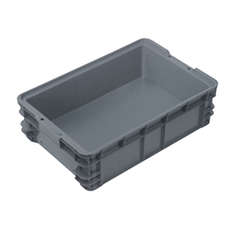 25L Plastic Crate Auto - Grey
