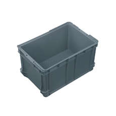 25L Plastic Crate Mesh Base Auto  - Grey