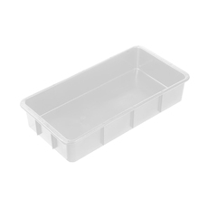 21L Plastic Crate Stacking  660 X 334 X 121mm - White