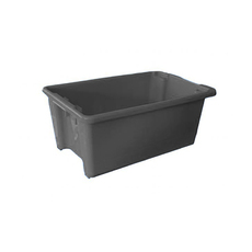 52L Plastic Crate Stack & Nest Container Grey