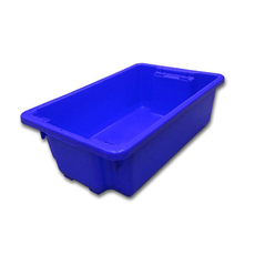 32L Plastic Crate Stack & Nest Container- Blue