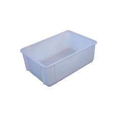 36L Plastic Crate Stacking Mesh - White