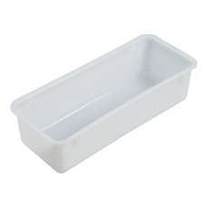 11L Plastic Crate Liver Tray - Parts Tray - White