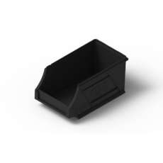 1.0L Plastic Microbin Storage Container - Black