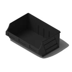 12L Plastic Microbin Storage Container - Black