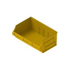 12L Plastic Microbin Storage Container - Yellow