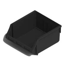 24L Plastic Microbin Storage Container - Black