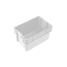 52L Plastic Crate Stack & Nest Container - White