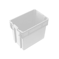 78L Plastic Crate Stack & Nest Container Without Lid - White