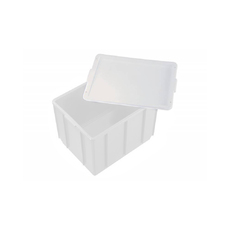 33L Plastic Crate Large Container Box - White