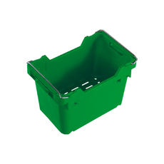 36L Plastic Crate Vented Produce - Green