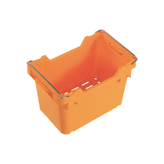36L Plastic Crate Vented Produce - Orange