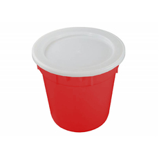 67L Plastic Bucket Round Bin - Red