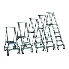 Monstar Mobile Platform Ladder With Castors - 150kg Rated