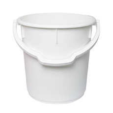 22L Plastic Bucket - White
