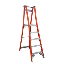 Indalex 5 step Fibreglass Platform Ladder - Platform Height - 1.5m