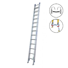 Indalex Aluminium Extension Ladder + Leveller + V Rung