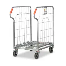 500kg Rated 2 Sided Folding Roll Cage Trolley