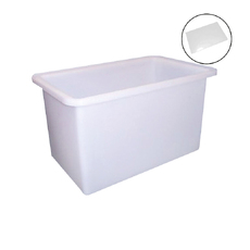 130L White Plastic Poly Tank Container + Lid