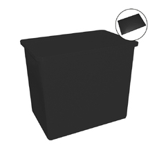 170L Black Plastic Poly Tank Container + Lid